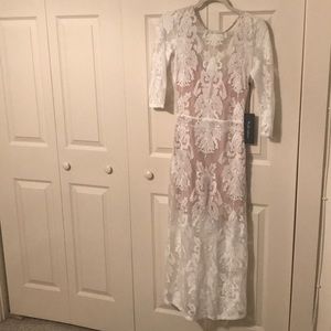 For Love & Lemons Free People White Lace Dress Sm